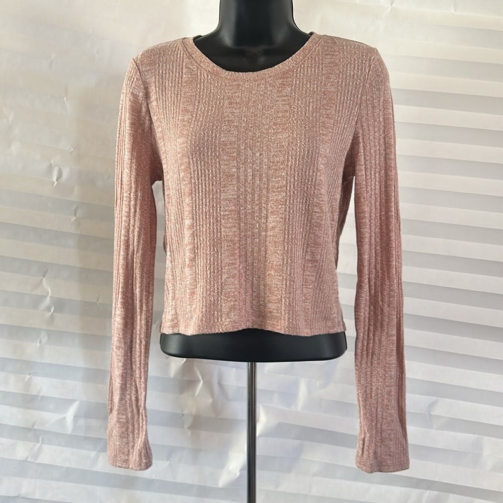 Forever 21 Juniors Pullover Sweater Red White Variegated Size XL Knit Top